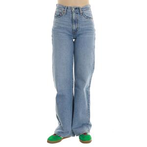 JEANS RIBCAGE WIDE LEG AZZURRO